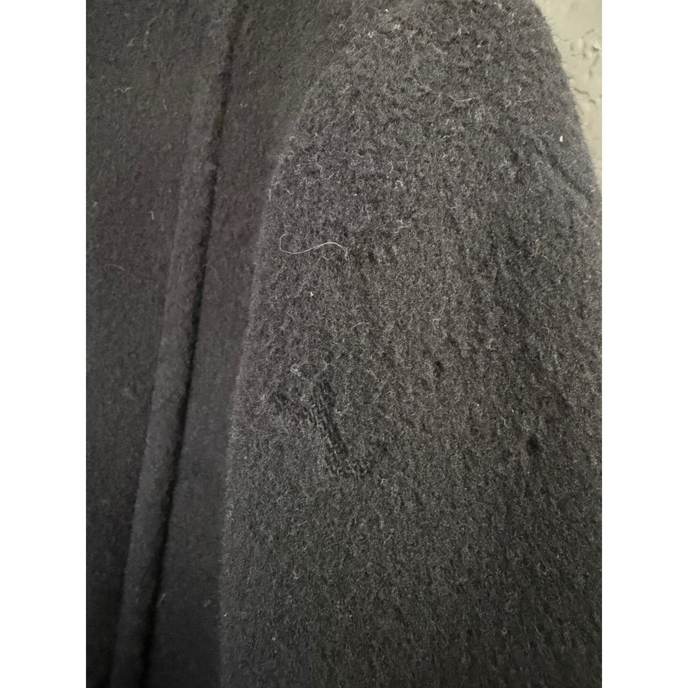 VTG  Pendleton Womens Black Wool Trench Coat SZ 16 Full Length Classic 80's - Picture 8 of 10